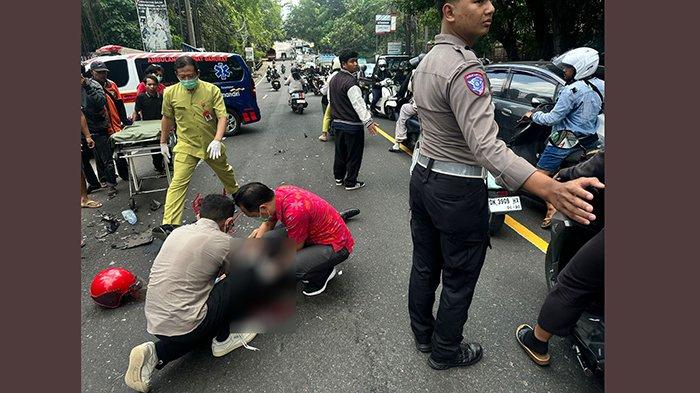 KECELAKAAN - Kecelakaan maut yang terjadi di Jalan Umum jurusan Denpasar – Gilimanuk, tepatnya di Banjar Dakdakan, Desa Abiantuwung, Kecamatan Kediri pada Selasa 1 Juli 2025