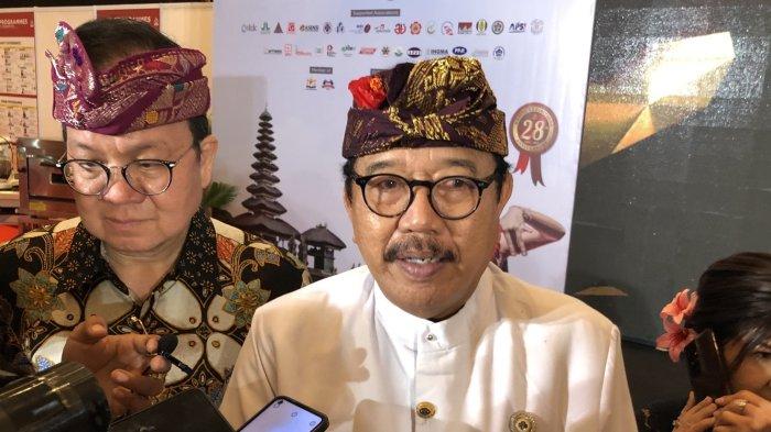 Ketua PHRI Bali Cok Ace memberikan keterangan terkini mengenai Ayu Terra Resort Ubud usai menghadiri Bali Interfood 2023.
