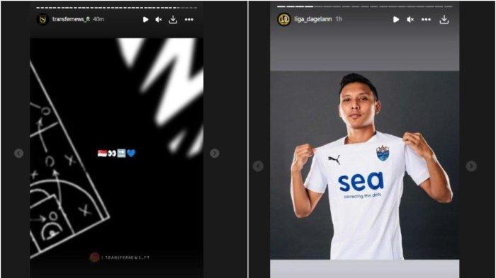 Kode dari akun @transfernews_ft (kiri) dan @liga_dagelann (kanan).