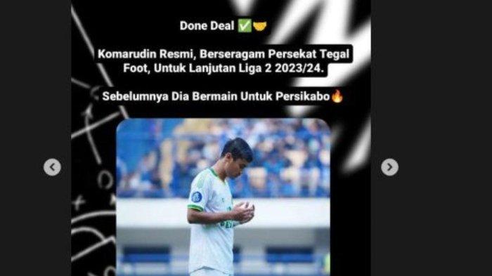 Komarodin santer done deal gabung dengan Persekat Tegal.