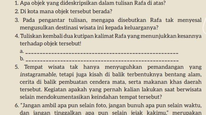 Kunci Jawaban Bahasa Indonesia Kelas 7 Kurikulum Merdeka Halaman 5 6 7 8 1