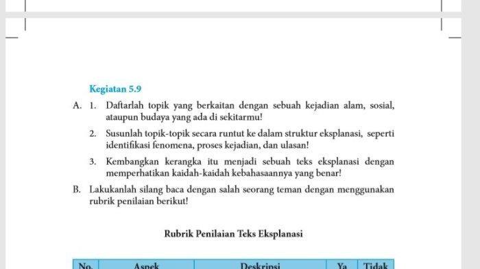 Kunci jawaban Bahasa Indonesia kelas 8 halaman 151 semester 2.