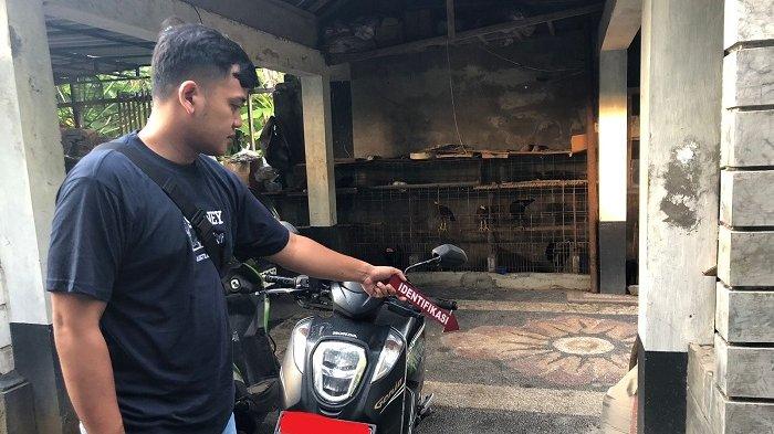 Olah TKP Pencurian Motor Scoopy di Dauh Peken Tabanan.