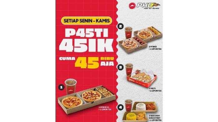 Paket Pasti Asik PHD (Pizza Hut Delivery) hadir hingga 31 Januari 2024.