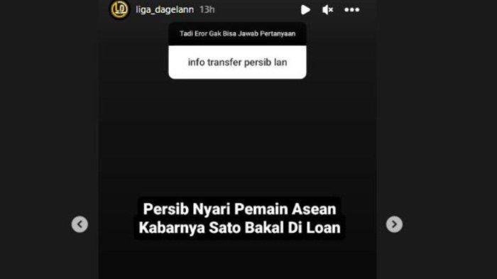 Persib Bandung dikabarkan bakal loan Daisuke Sato. Instagram @liga_dagelann