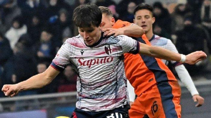 Pertandingan Inter Milan vs Bologna di babak 16 besar Coppa Italia di Stadion Giuseppe Meazza yang berakhir dengan skor 1-2, Rabu, 20 Desember 2023. Atas kekalahan ini, Inter Milan pun tersingkir dari Coppa Italia.