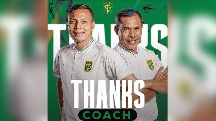 Postingan perpisahan Persebaya dengan Bejo Sugiantoro dan Mustaqim