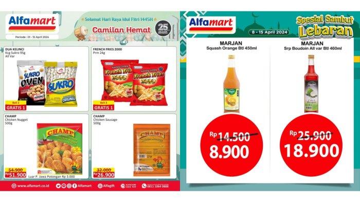 SEMARAK LEBARAN! Promo Alfamart Hari Ini 10 April 2024, ABC Sirup Rp 22.400, Khong Guan Rp 51.500
