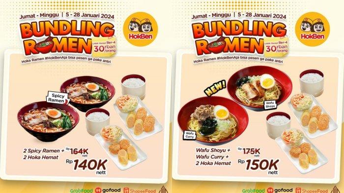 HEMAT! Promo HokBen Januari 2024, Nikmati PAKET Bundling Ramen Mulai Rp 130 Ribu