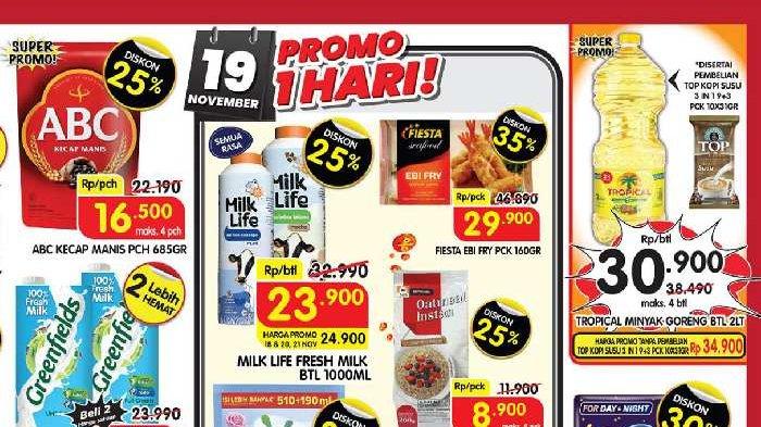 Promo Superindo 18-21 November 2024, Minyak Goreng Tropical 2 liter dijual hanya Rp30.900.