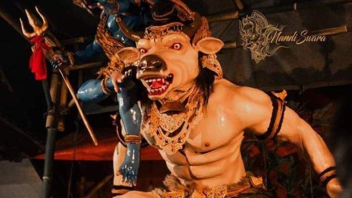 Salah satu ogoh-ogoh yang dibuat oleh Yowana Manik Hasta Gina Desa Adat Sangket, Kecamatan Sukasada pada Nepi 2023 lalu. Tahun ini pemerintah meniadakan lomba ogoh-ogoh.