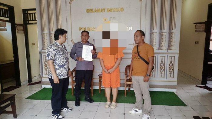 TAHANAN - Satreskrim Polres Klungkung menahan pelaku penggelapan, Kamis (8/5/2025).