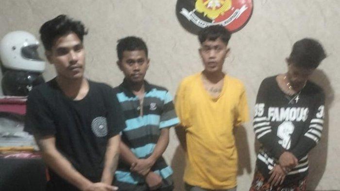 Empat pelaku yang sudah diamankan jajaran reskrim Polsek Kuta Utara pada Sabtu 24 Februari 2024 - Seorang Babinsa Dikeroyok Saat Laksanakan Patroli di Badung, Alami Luka di Bibir dan Tangan