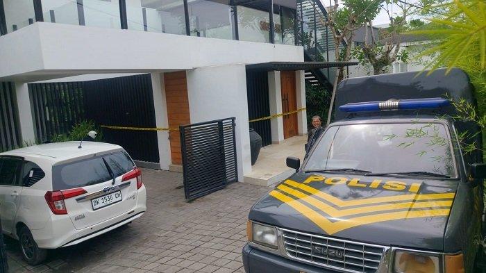 Situasi Villa Palm House, Mengwi pasca terjadinya penembakan pada Selasa 23 Januari 2024