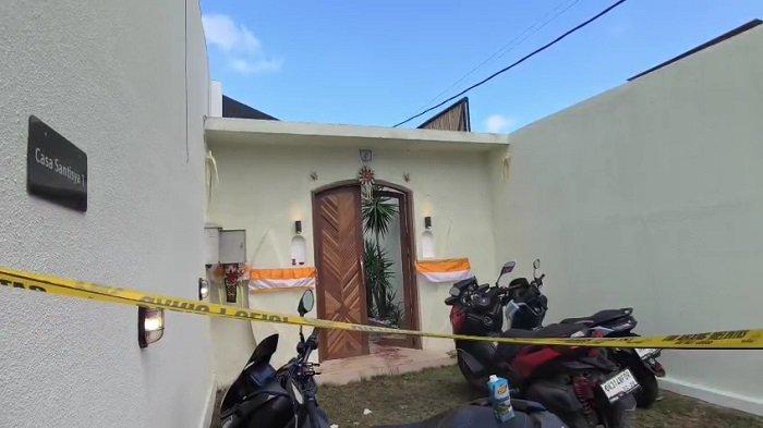 TKP Penembakan - Situasi TKP Villa Casa Santisya Jalan Pantai Munggu Seseh, Desa Munggu, Mengwi, Badung yang menjadi TKP penembakan dua WNA pada Sabtu 14 Juni 2025