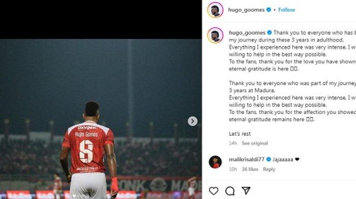 Tangkap layar instagram Hugo Gomes.