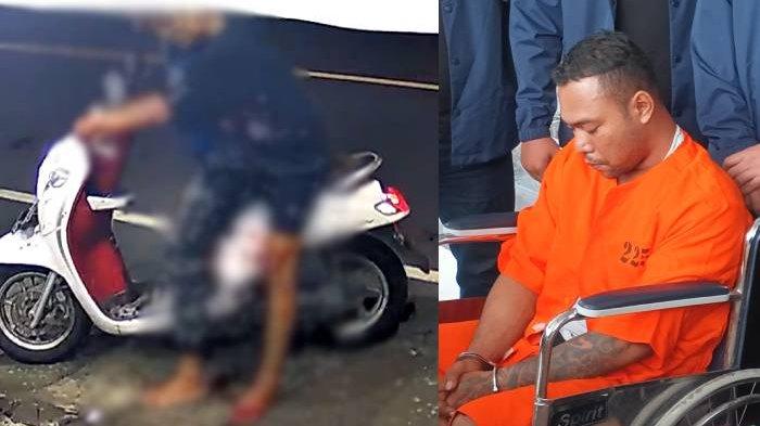 KOLASE FOTO - Tangkap layar kondisi Kadek Parwata usai alami penusukan di Jalan Nangka Utara, Denpasar Bali pada 13 Februari 2025 dan tersangka saat dirilisi Polresta Denpasar pada 17 Februari 2025.