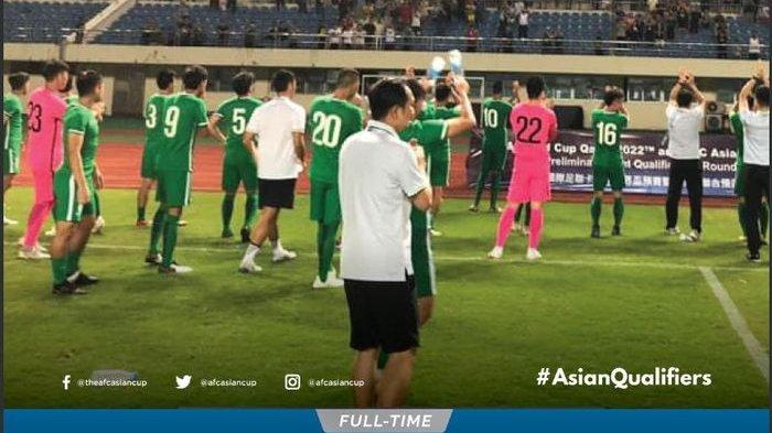 Timnas Makau mengalahkan timnas Sri Lanka dalam partai leg pertama kualifikasi Piala Dunia 2022 ronde I.