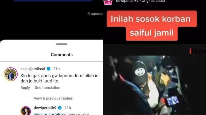 Unggahan video Dewi Perssik di akun Instagram pribadi buat Saipul Jamil ketar-ketir.