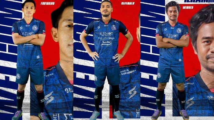 3 pemain baru Arema FC, Hanis Sagara, Hasyim Kipuw, Dan Ilham Udin diperkenalkan pada 11 April 2022.