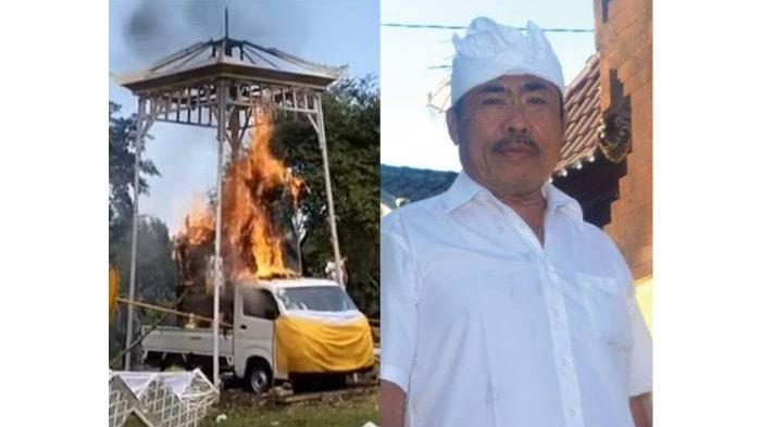 TANGKAPAN LAYAR - Viral di media sosial, upacara pengabenan tokoh masayarakat di Desa Sakti Nusa Penida, I Nengah Setar, Rabu 12 Maret 2025.