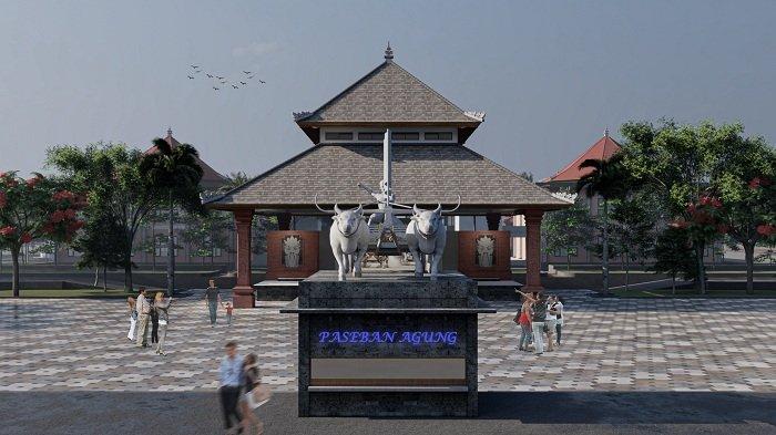 Desain keseluruhan penataan areal Gedung Kesenian Ir. Soekarno Kota Negara Jembrana yang sudah dimulai.