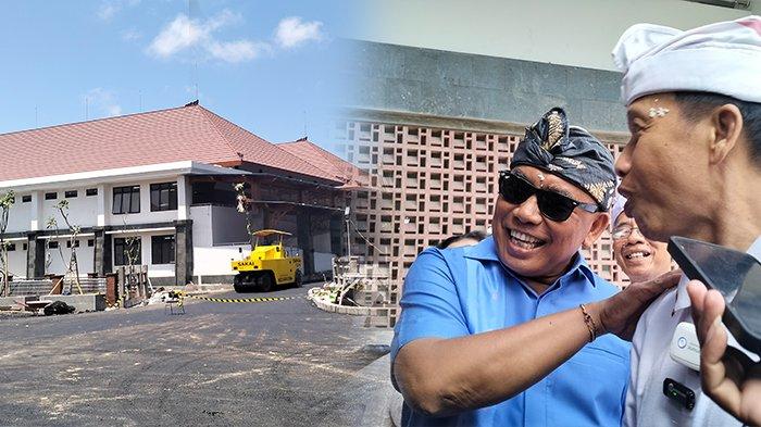 Bupati Jembrana, I Nengah Tamba, saat didampingi perwakilan pedagang usai prosesi pamelaspasan Pasar Umum Negara, Jembrana, Kamis 5 September 2024.