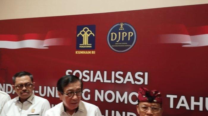 Gubernur Bali, Wayan Koster saat ditemui di Sosialisasi UU No 1 Tahun 2023 tentang Kitab Undang-Undang Hukum Pidana bertempat di The Trans Resort Bali Hotel, Jalan Sunset Road Badung.