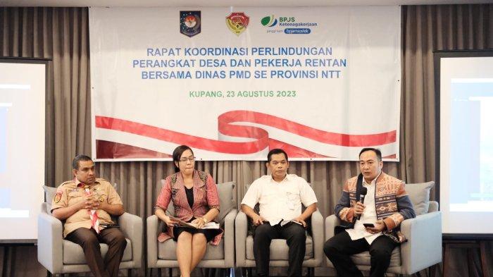 Kepala BPJS Ketenagakerjaan Provinsi NTT, Christian Natanael Sianturi, dalam rakor yang digelar di Hotel Harper Kupang, belum lama ini mengatakan perlindungan perangkat desa di NTT dari 3.215 desa dan 198 Kelurahan se-Provinsi NTT.
Terdapat 19.629 perangkat desa yang telah dilindungi dalam program jaminan sosial ketenagakerjaan.