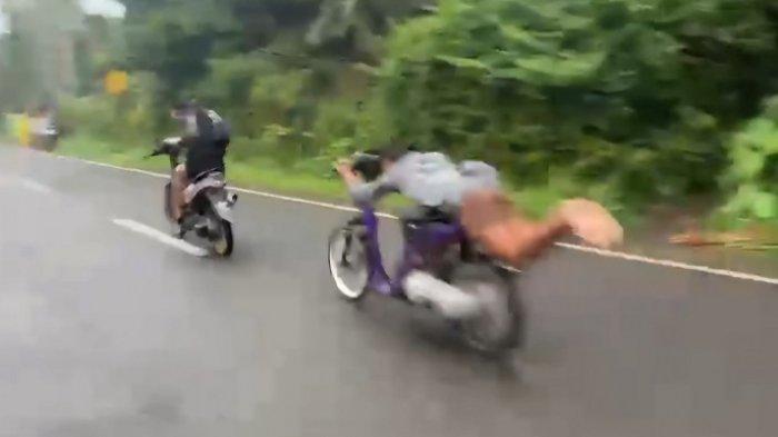Screenshot balap liar di Banjar Dinas Kemoning, Desa Pucaksari, Kecamatan Busungbiu. Jumat (17/1/2025)