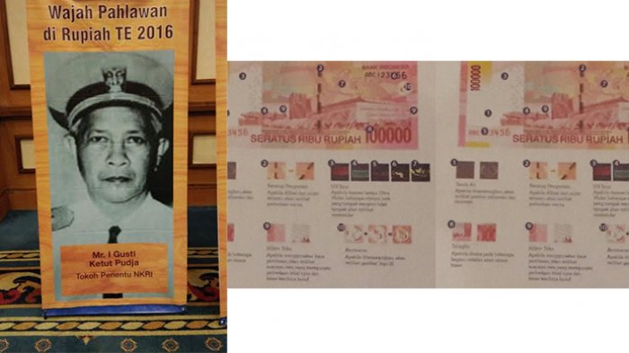 Gambar Pahlawan Mr. I Gusti Ketut Pudja pada uang logam Rp 1.000 (kiri)