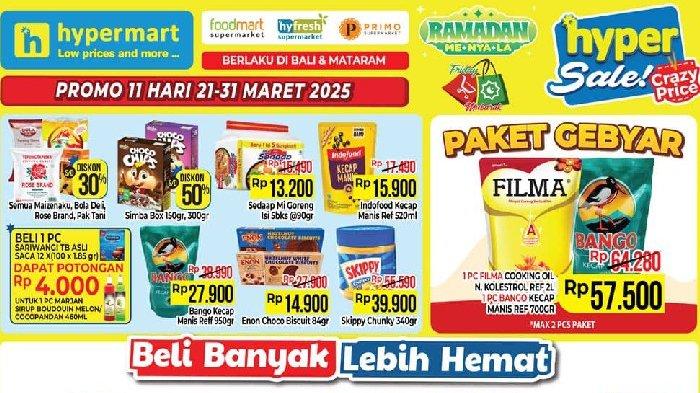 KATALOG - Promo Hypermart untuk Bali dan Mataram selama 21-27 Maret 2025.