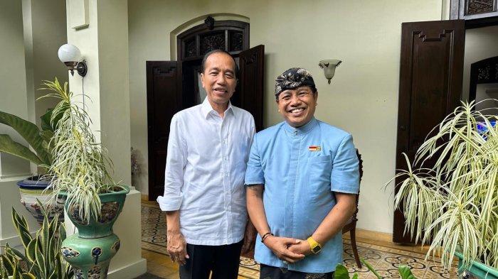 Calon Bupati Badung nomor urut 1, I Wayan Suyasa saat bertemu dengan Presiden RI ke 7, Joko Widodo di kediamanya di Solo, Jawa Tengah.