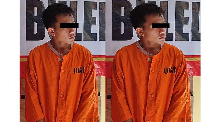 Tersangka MZ saat di Polres Buleleng, Jumat (21/7/2023). MZ ditangkap lantaran menyetubuhi pacarnya saat masih di bawah umur hingga hamil. MZ juga sempat memaksa pacarnya untuk menggugurkan kandungannya.