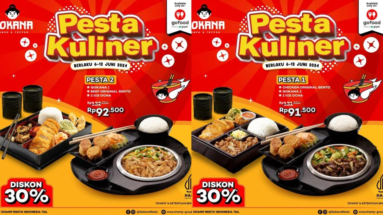 DISKON BESAR! Promo Gokana 9-12 Juni 2024, Nikmati Paket Pesta Kuliner 3 Bareng Teman Rp 74.500