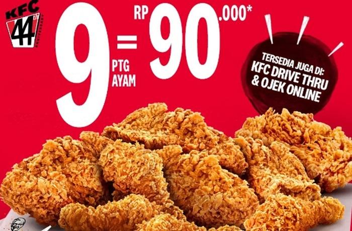 Best Thrusday! Promo KFC Hari Ini 23 November 2023 9 Potong Ayam Harga Spesial