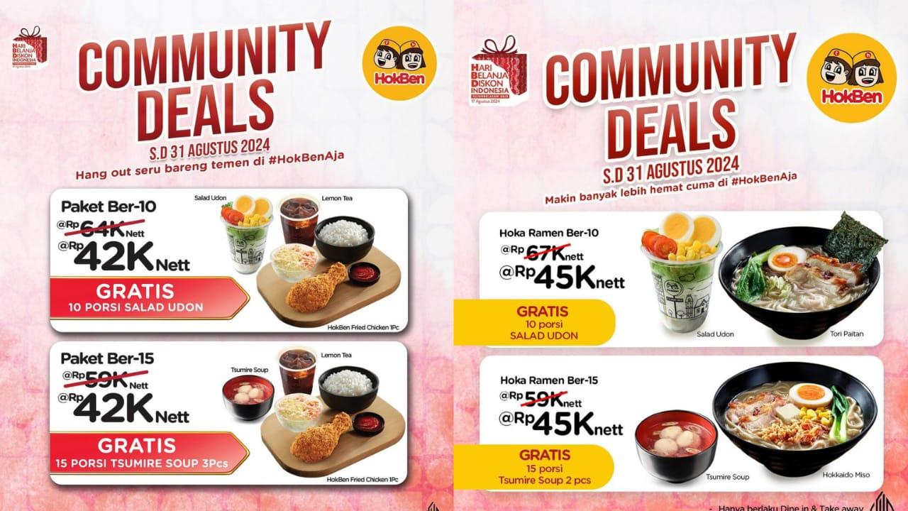 Promo Akhir Bulan Agustus 2024 HokBen, Nikmati Hoka Ramen Ber-10 FREE Salad Udon Mulai Rp 40 Ribuan