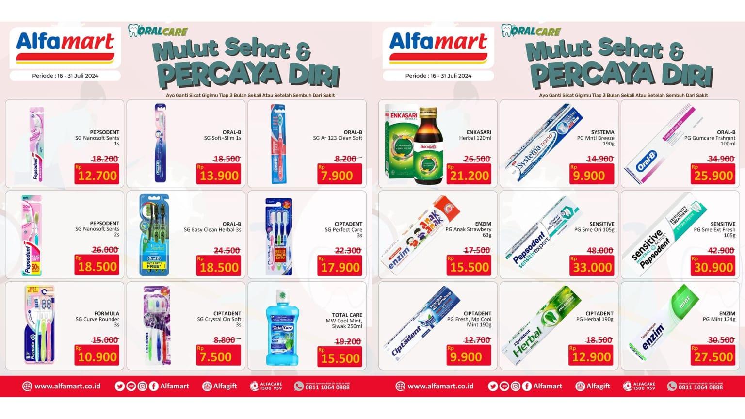 HARGA SPESIAL! Promo Alfamart 23-31 Juli 2024, Total Care Rp 15.500, Sambal Asli ABC Rp 13.900