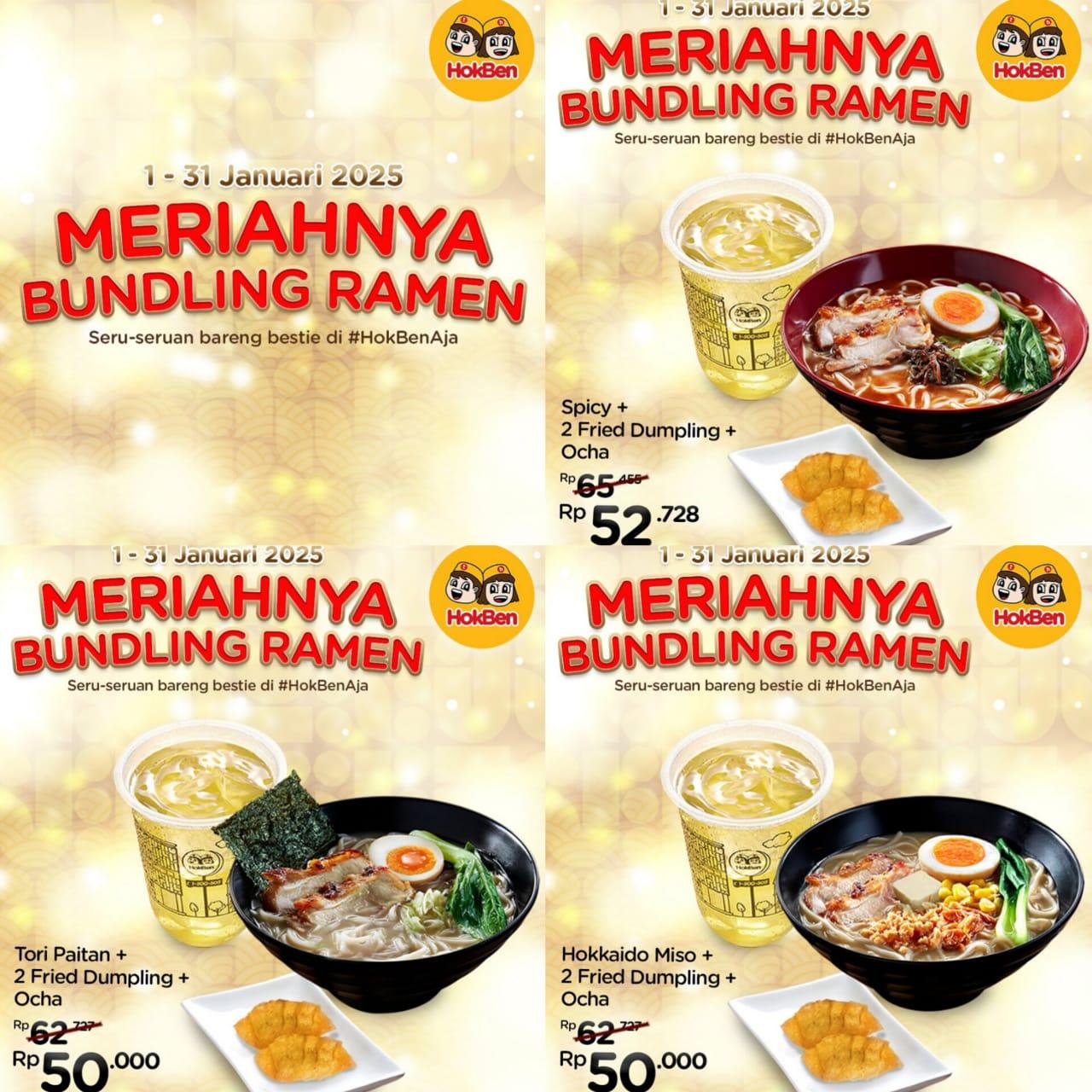JELANG IMLEK! Promo HokBen 9-31 Januari 2025, Tori Paitan + 2 Pcs Fried Dumpling + Ocha Rp 50 Ribu