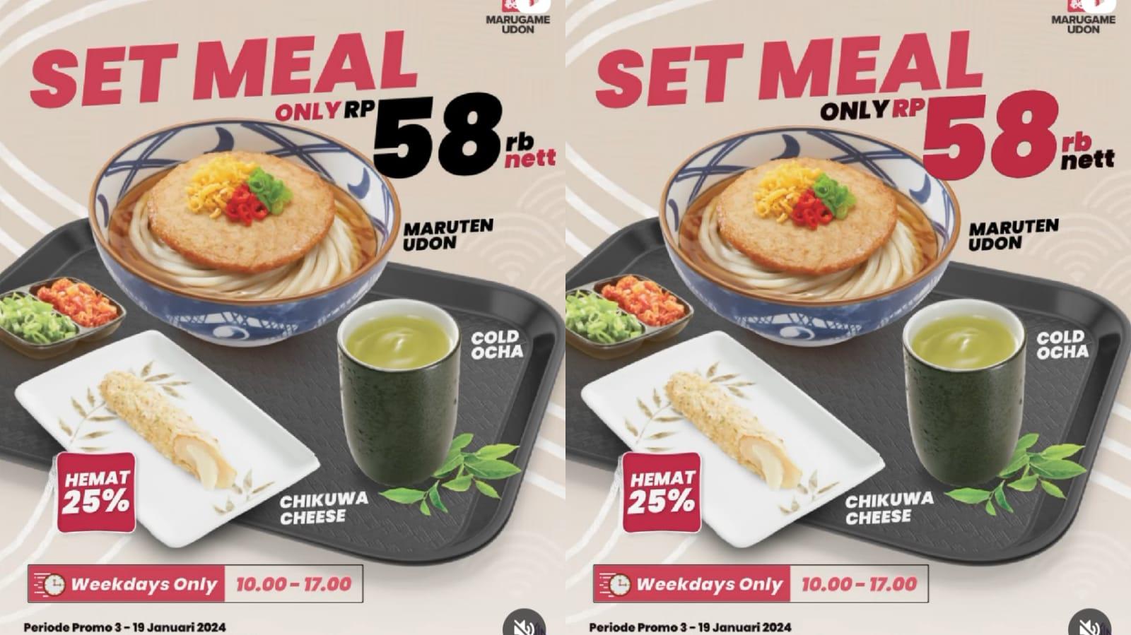 DISKON BESAR! Promo Marugame Udon Hari Ini 5 Januari 2024, Dapatkan Set Meal Hemat 25 Persen