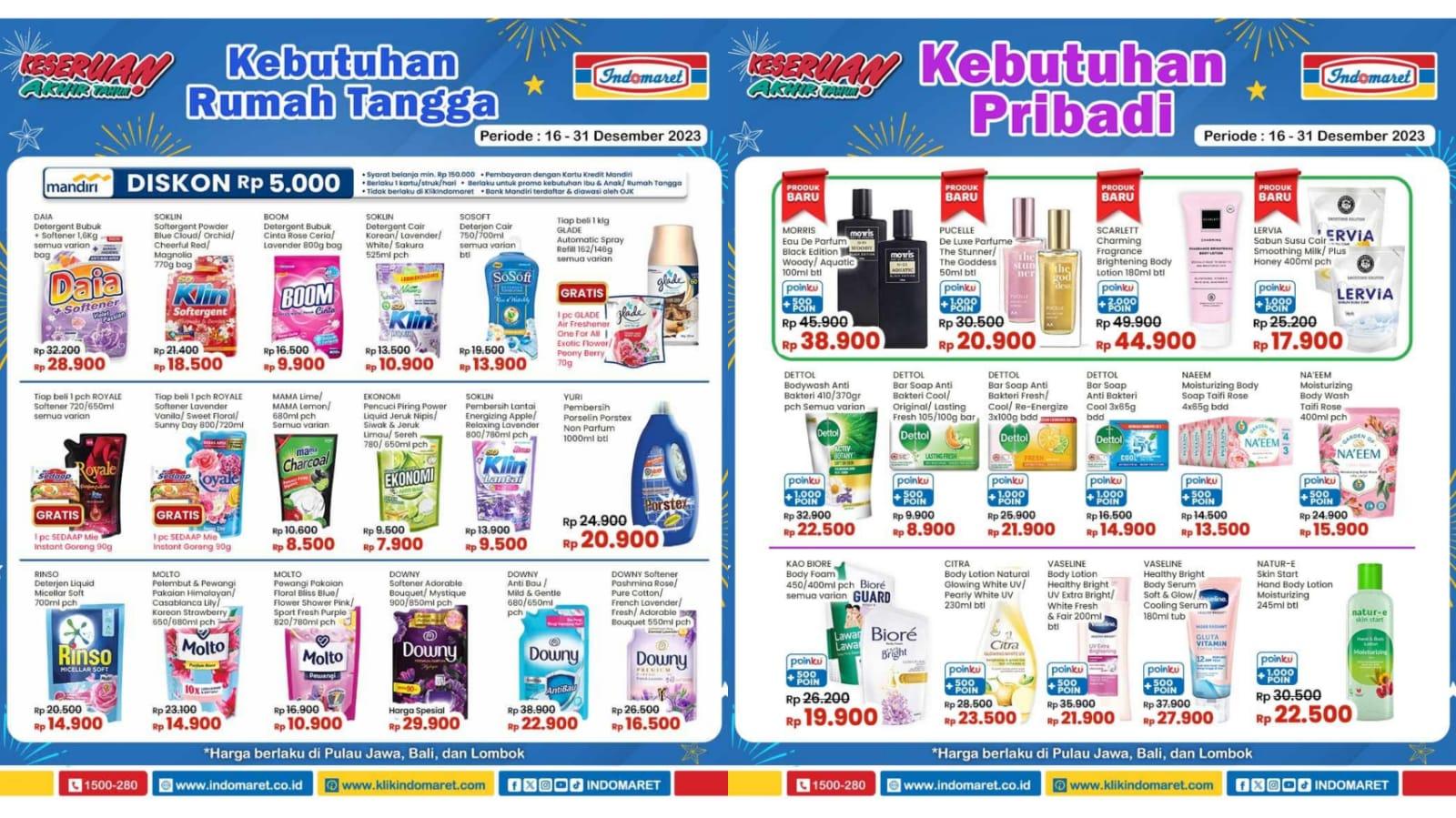DISKON! Promo Indomaret 18-31 Desember 2023, Head and Shoulders Rp 59.900, Vaseline Rp 21.900