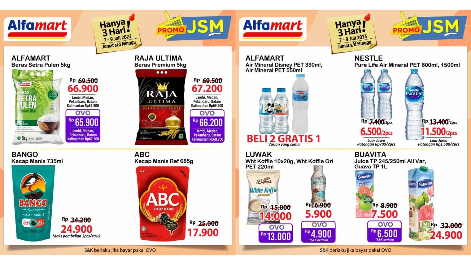 BANJIR DISKON! Promo JSM Alfamart Besok 9 Juli 2023, Minyak Goreng Sania Rp 32.600, Bango Rp 20.900