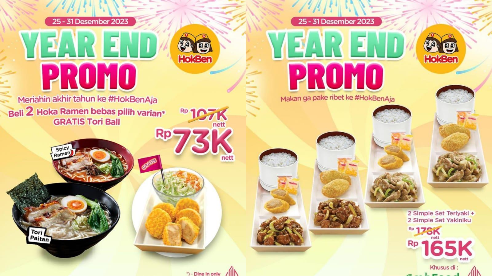 DISKON Tahun Baru, 3 Promo HokBen 27-31 Desember 2023, Dapatkan Gratis Tori Ball, Ini Syaratnya!