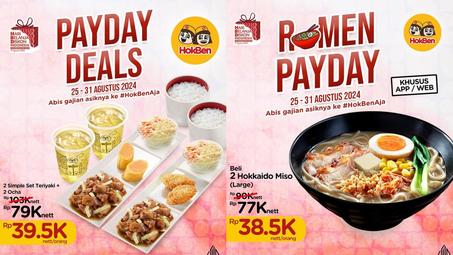 Diskon Besar HokBen 25-31 Agustus 2024, Dapatkan 2 Simple Set Teriyaki + 2 Cold Ocha Rp 79 Ribu