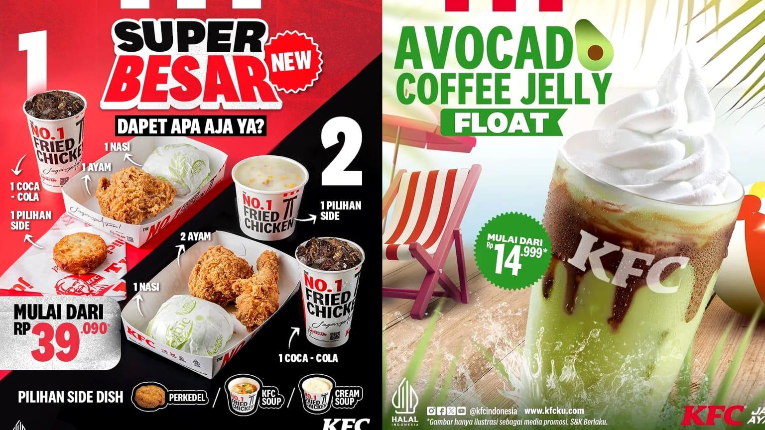 HARGA HEMAT! Promo KFC 18-30 Juni 2024, Nikmati Avocado Coffee Jelly Float Rp 14 Ribuan