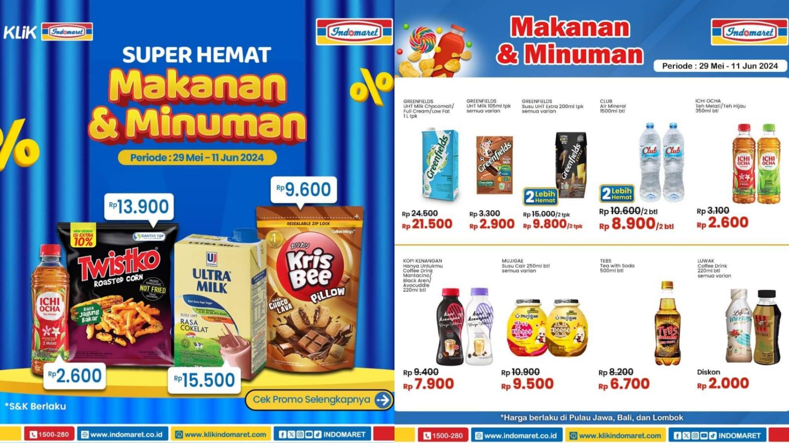 HARGA SPESIAL! Promo Indomaret 5-11 Juni 2024, Frisian Flag Rp 9.800, Roma Biskuit Rp 11.000