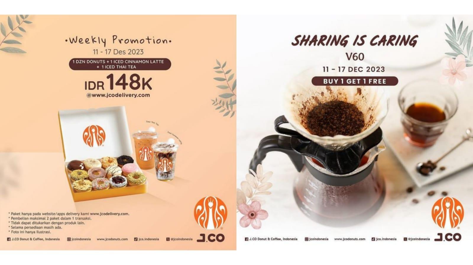 HEMAT! Promo J.CO 13-17 Desember 2023, Nikmati 12 Donut + 1 Cinnamon Latte + 1 Thai Tea Rp 148.000