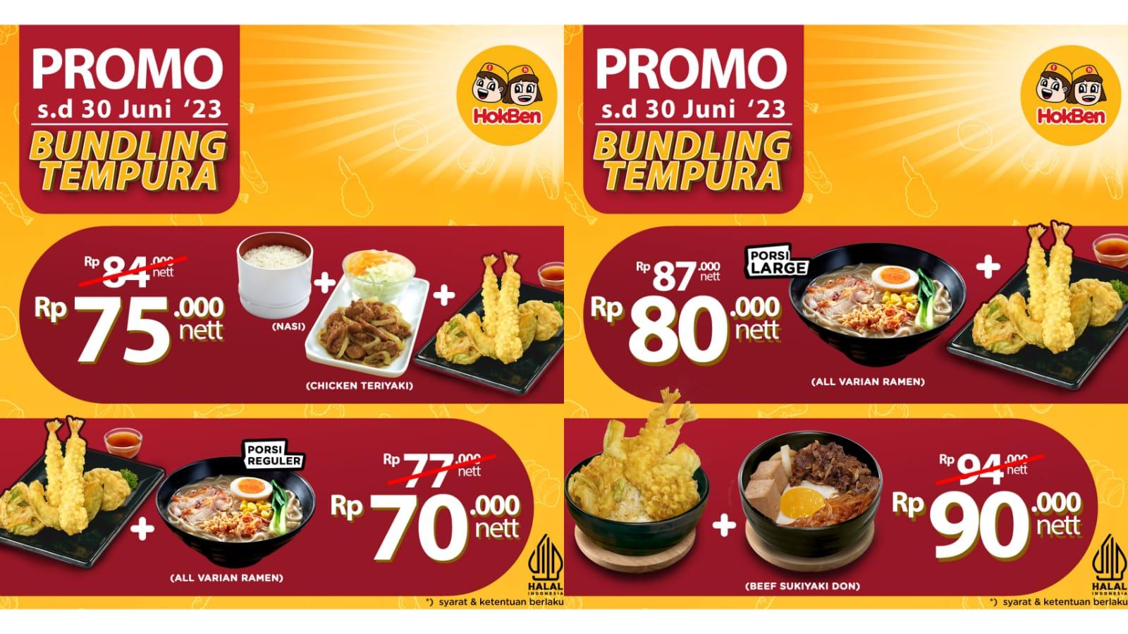 SPESIAL Idul Adha! Promo HokBen 29-30 Juni 2023, Tempura Moriawase dan Ramen Regular Rp 70.000