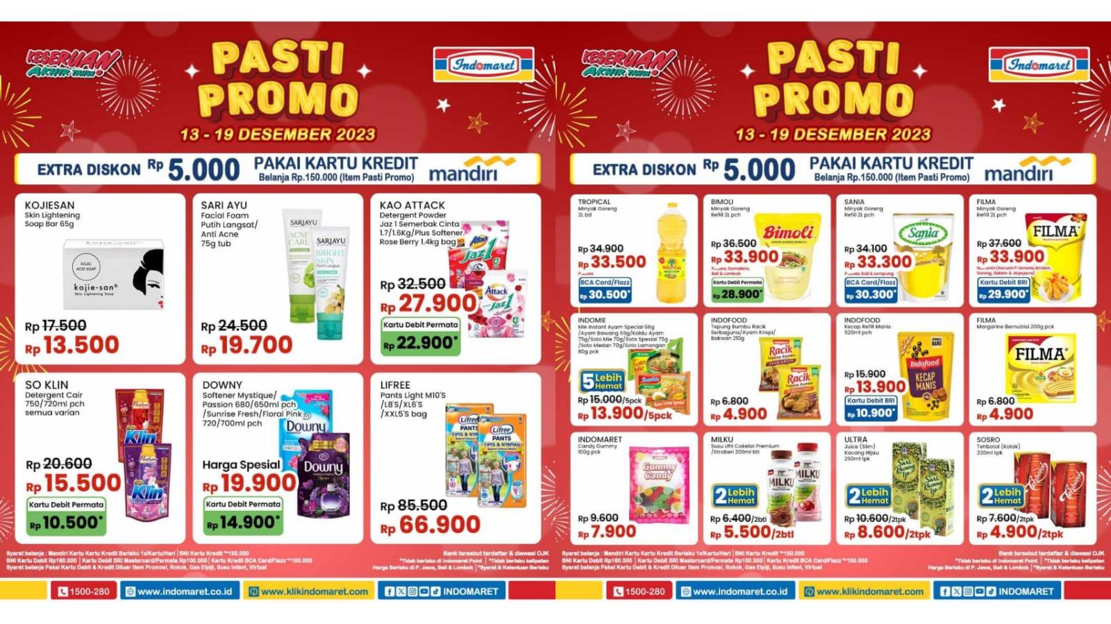 NEW! Promo JSM Indomaret 15-17 Desember 2023, Downy Rp 19.900, Minyak Goreng Bimoli Rp 33.900