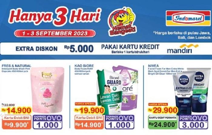 Promo JSM Indomaret Hari Ini 3 September 2023, Minyak Goreng Sania Rp 31.900 Tropical Rp 33.900